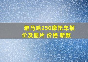 雅马哈250摩托车报价及图片 价格 新款